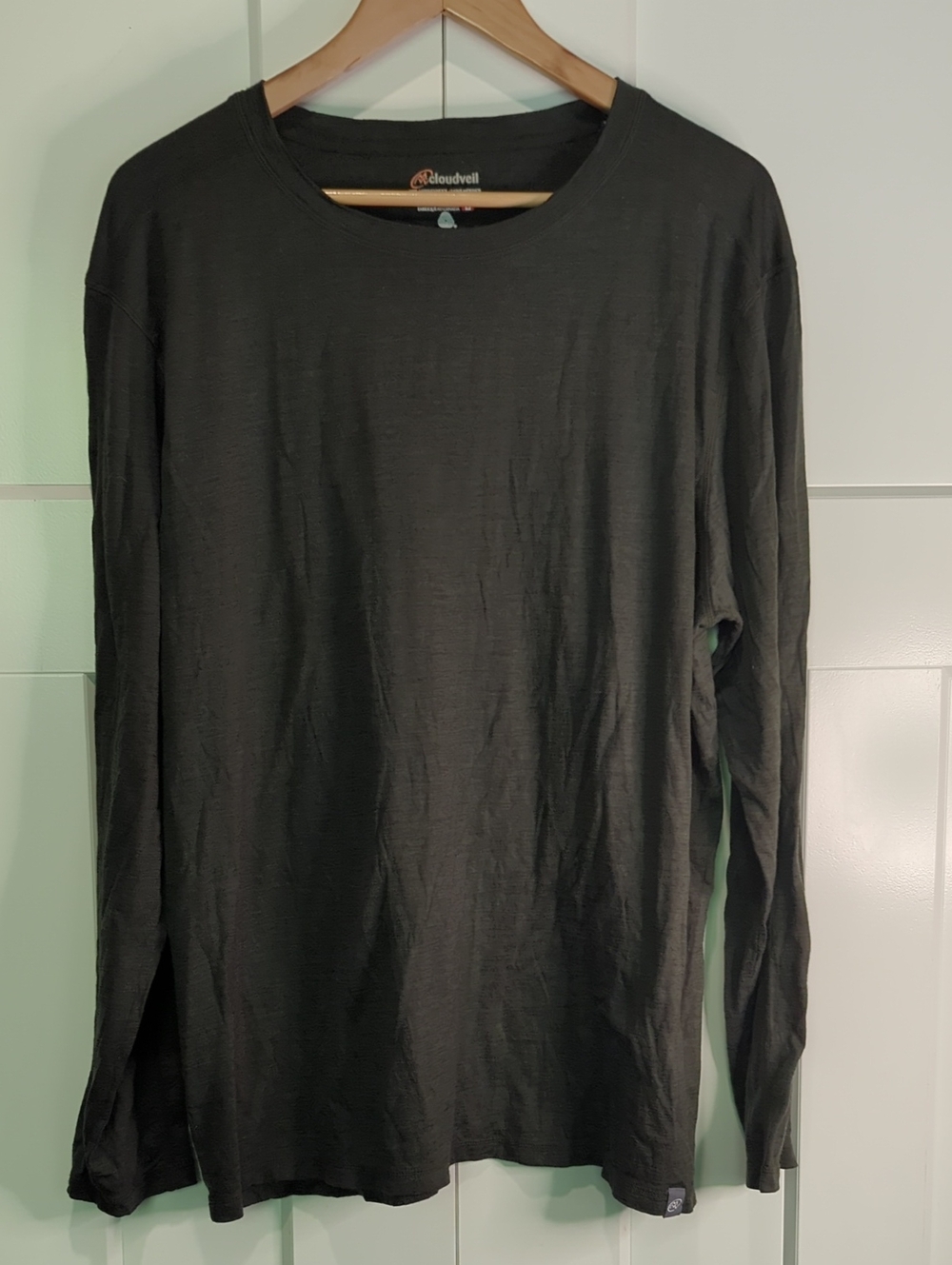 Cloudveil Men’s Long Sleeve 100% Murano Wool Crew Shirt size XXL